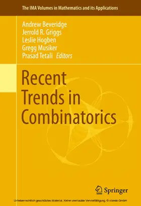 Beveridge / Griggs / Hogben |  Recent Trends in Combinatorics | eBook | Sack Fachmedien