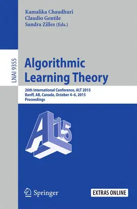 Chaudhuri / Zilles / GENTILE |  Algorithmic Learning Theory | Buch |  Sack Fachmedien
