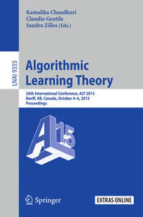 Chaudhuri / GENTILE / Zilles |  Algorithmic Learning Theory | eBook | Sack Fachmedien