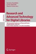 Kapidakis / Werla / Mazurek |  Research and Advanced Technology for Digital Libraries | Buch |  Sack Fachmedien