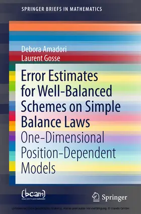 Amadori / Gosse | Error Estimates for Well-Balanced Schemes on Simple Balance Laws | E-Book | sack.de