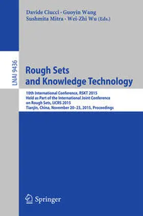 Ciucci / Wang / Mitra |  Rough Sets and Knowledge Technology | eBook | Sack Fachmedien