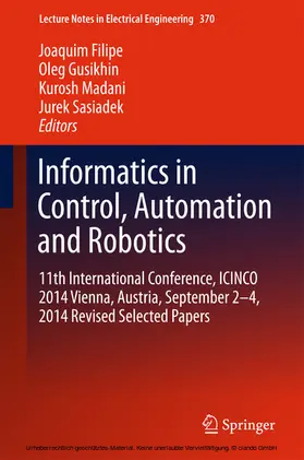 Filipe / Gusikhin / Madani | Informatics in Control, Automation and Robotics | E-Book | sack.de