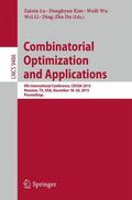 Lu / Kim / Du |  Combinatorial Optimization and Applications | Buch |  Sack Fachmedien