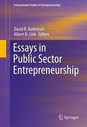 Link / Audretsch | Essays in Public Sector Entrepreneurship | Buch | 978-3-319-26676-3 | sack.de