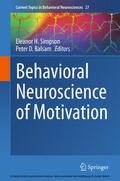 Simpson / Balsam |  Behavioral Neuroscience of Motivation | eBook | Sack Fachmedien