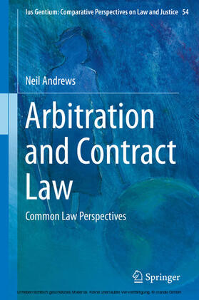 Andrews | Arbitration and Contract Law | E-Book | sack.de