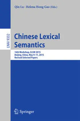 Lu / Gao |  Chinese Lexical Semantics | eBook | Sack Fachmedien