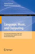 Konstantinova / Eismont |  Language, Music, and Computing | Buch |  Sack Fachmedien