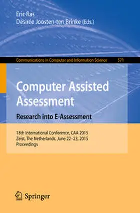 Ras / Joosten-ten Brinke |  Computer Assisted Assessment. Research into E-Assessment | eBook | Sack Fachmedien