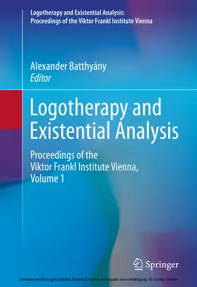 Batthyány | Logotherapy and Existential Analysis | E-Book | www.sack.de