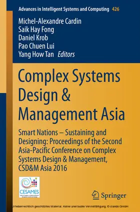 Cardin / Fong / Krob | Complex Systems Design & Management Asia | E-Book | sack.de