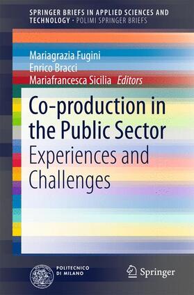 Fugini / Sicilia / Bracci | Co-production in the Public Sector | Buch | 978-3-319-30556-1 | sack.de
