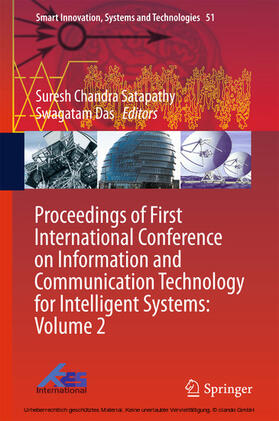 Satapathy / Das |  Proceedings of First International Conference on Information and Communication Technology for Intelligent Systems: Volume 2 | eBook | Sack Fachmedien