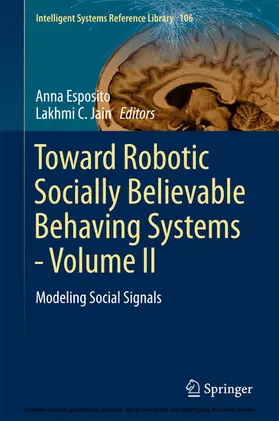 Esposito / Jain | Toward Robotic Socially Believable Behaving Systems - Volume II | E-Book | sack.de