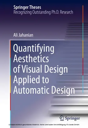 Jahanian | Quantifying Aesthetics of Visual Design Applied to Automatic Design | E-Book | sack.de