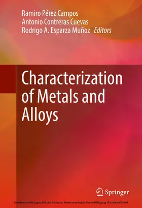 Pérez Campos / Contreras Cuevas / Esparza Muñoz | Characterization of Metals and Alloys | E-Book | www.sack.de