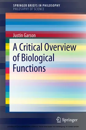 Garson |  A Critical Overview of Biological Functions | eBook | Sack Fachmedien