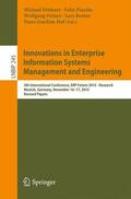 Felderer / Piazolo / Hof |  Innovations in Enterprise Information Systems Management and Engineering | Buch |  Sack Fachmedien
