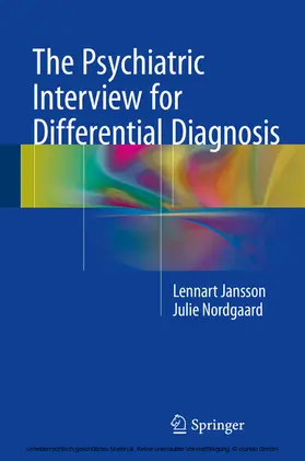 Jansson / Nordgaard | The Psychiatric Interview for Differential Diagnosis | E-Book | www.sack.de