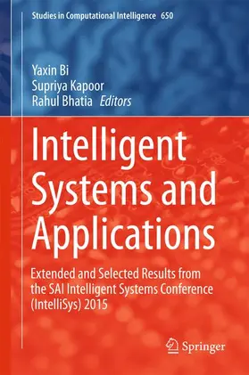 Bi / Bhatia / Kapoor |  Intelligent Systems and Applications | Buch |  Sack Fachmedien
