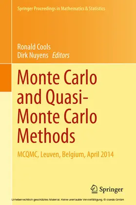 Cools / Nuyens | Monte Carlo and Quasi-Monte Carlo Methods | E-Book | sack.de