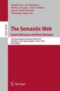 Sack / Blomqvist / Lange |  The Semantic Web. Latest Advances and New Domains | Buch |  Sack Fachmedien