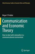Priddat |  Communication and Economic Theory | Buch |  Sack Fachmedien