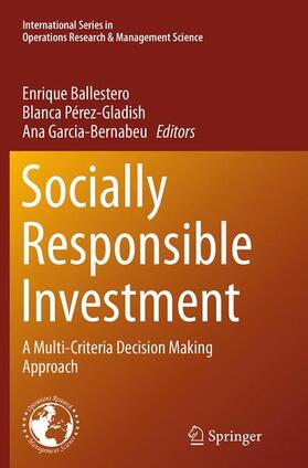 Ballestero / Garcia-Bernabeu / Pérez-Gladish | Socially Responsible Investment | Buch | 978-3-319-35434-7 | sack.de