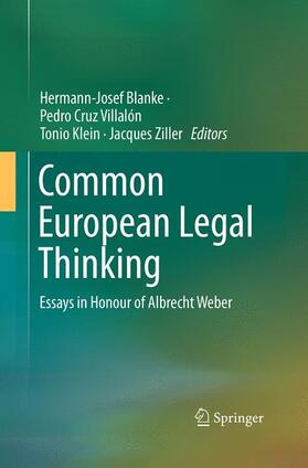 Blanke / Ziller / Cruz Villalón |  Common European Legal Thinking | Buch |  Sack Fachmedien