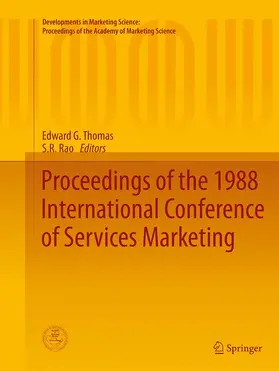 Rao / Thomas | Proceedings of the 1988 International Conference of Services Marketing | Buch | 978-3-319-36945-7 | sack.de