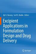 Boddu / Narang |  Excipient Applications in Formulation Design and Drug Delivery | Buch |  Sack Fachmedien
