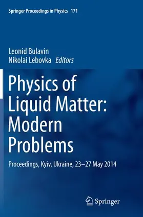 Lebovka / Bulavin |  Physics of Liquid Matter: Modern Problems | Buch |  Sack Fachmedien