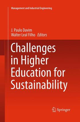 Leal Filho / Davim | Challenges in Higher Education for Sustainability | Buch | 978-3-319-37330-0 | sack.de