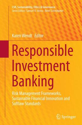Wendt | Responsible Investment Banking | Buch | 978-3-319-37533-5 | sack.de