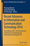 Meesad / Boonkrong / Unger |  Recent Advances in Information and Communication Technology 2016 | eBook | Sack Fachmedien