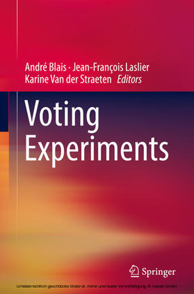 Blais / Laslier / Van der Straeten | Voting Experiments | E-Book | sack.de
