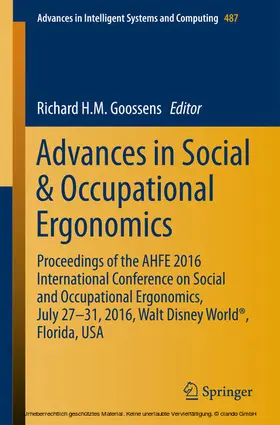 Goossens | Advances in Social & Occupational Ergonomics | E-Book | sack.de