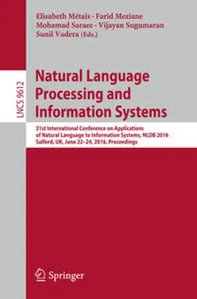Métais / Meziane / Saraee |  Natural Language Processing and Information Systems | eBook | Sack Fachmedien
