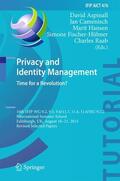 Aspinall / Camenisch / Raab |  Privacy and Identity Management. Time for a Revolution? | Buch |  Sack Fachmedien
