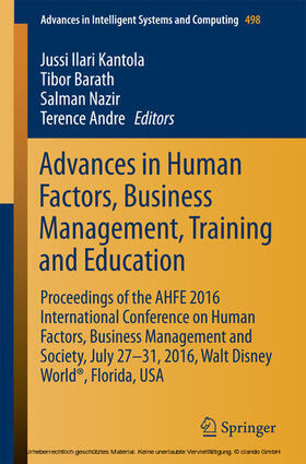 Kantola / Barath / Nazir |  Advances in Human Factors, Business Management, Training and Education | eBook | Sack Fachmedien