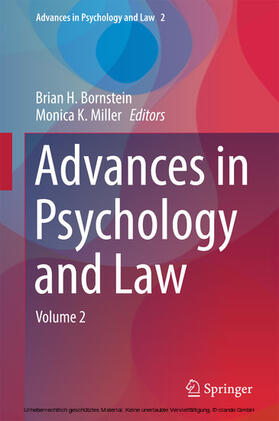 Bornstein / Miller |  Advances in Psychology and Law | eBook | Sack Fachmedien
