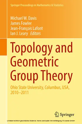 Davis / Fowler / Lafont |  Topology and Geometric Group Theory | eBook | Sack Fachmedien