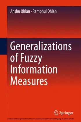 Ohlan |  Generalizations of Fuzzy Information Measures | eBook | Sack Fachmedien