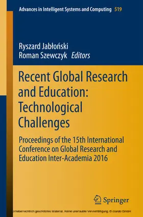 Jablonski / Jablonski / Szewczyk | Recent Global Research and Education: Technological Challenges | E-Book | sack.de