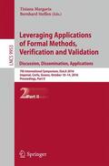Steffen / Margaria |  Leveraging Applications of Formal Methods, Verification and Validation: Discussion, Dissemination, Applications | Buch |  Sack Fachmedien