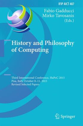 Tavosanis / Gadducci |  History and Philosophy of Computing | Buch |  Sack Fachmedien