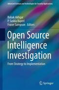 Akhgar / Sampson / Bayerl |  Open Source Intelligence Investigation | Buch |  Sack Fachmedien
