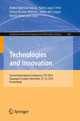 Valencia-García / Lagos-Ortiz / Alcaraz-Mármol |  Technologies and Innovation | Buch |  Sack Fachmedien