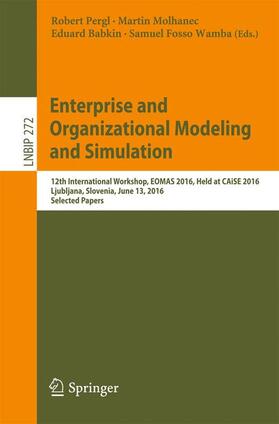 Pergl / Fosso Wamba / Molhanec |  Enterprise and Organizational Modeling and Simulation | Buch |  Sack Fachmedien